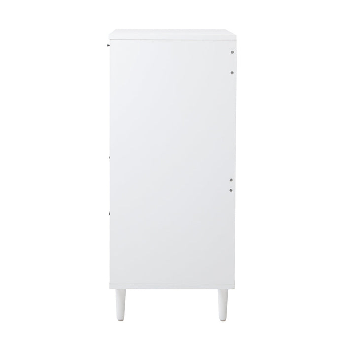 Essenza Mila 5 Draw Modern Dresser Tallboy | 5 Draw Chest Of Drawers Wooden Storage Unit