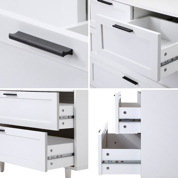 Essenza Mila 5 Draw Modern Dresser Tallboy | 5 Draw Chest Of Drawers Wooden Storage Unit