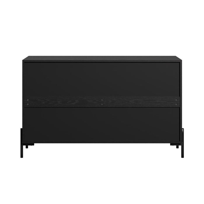 Bellevue 6 Chest of Drawers Dresser Unit| Industrial Style Wood and Metal Tallboy Storage Cabinet