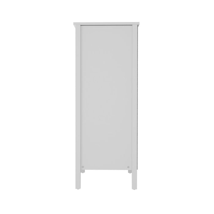 Sannero Hampton Style Chest Of Drawers Storage Unit | Traditional White Storage Dresser Tallboy
