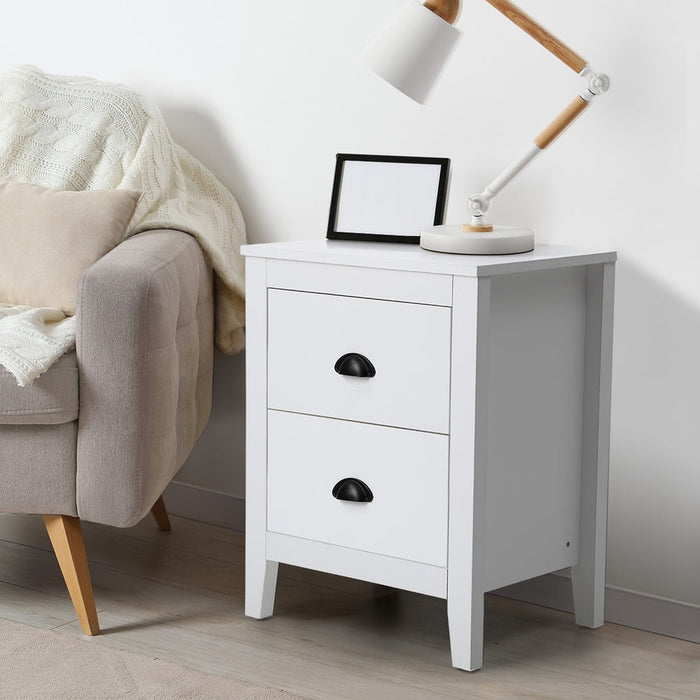 Sannero Hampton Style 4 Chest Of Drawers 2 Bedsides Bedroom Package | Traditional White Storage Cabinets