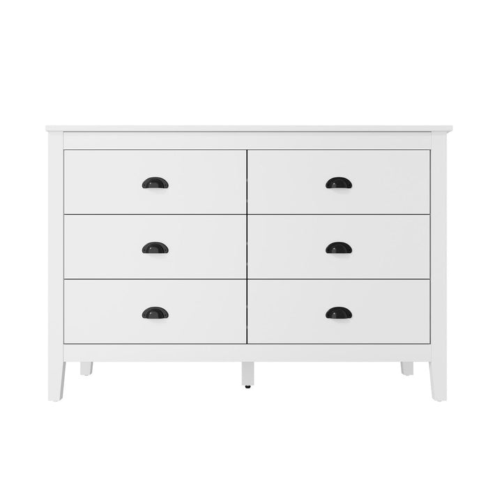 Sannero Hampton Style Chest Of Drawers Storage Unit | Traditional White Storage Dresser Tallboy