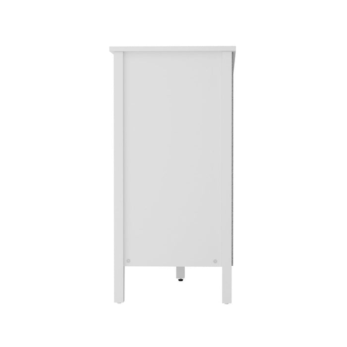 Sannero Hampton Style Chest Of Drawers Storage Unit | Traditional White Storage Dresser Tallboy