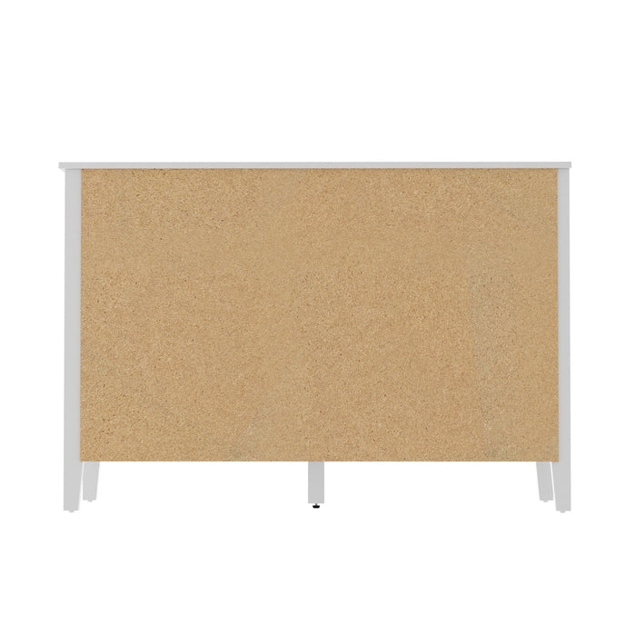 Sannero Hampton Style Chest Of Drawers Storage Unit | Traditional White Storage Dresser Tallboy