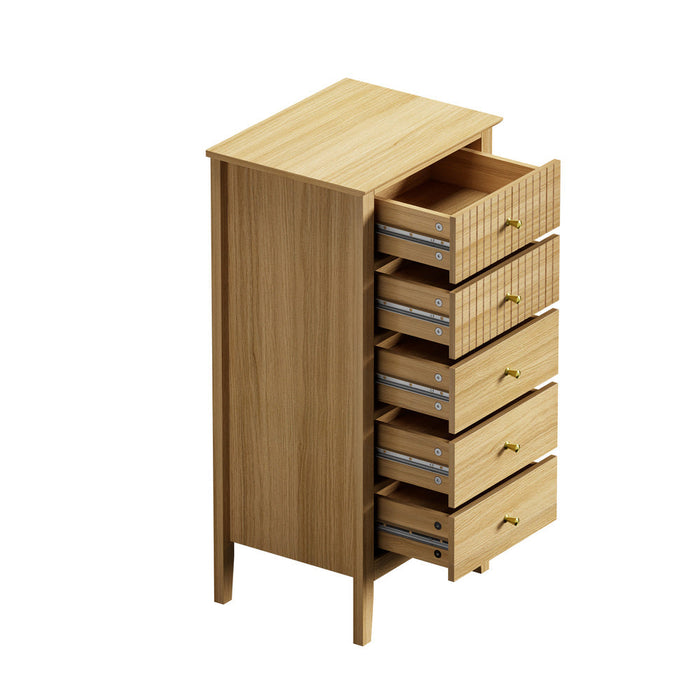 Centrum Nuovo 5 or 6  Drawer Tallboy Dresser | Modern Bedroom Storage Unit Cabinet
