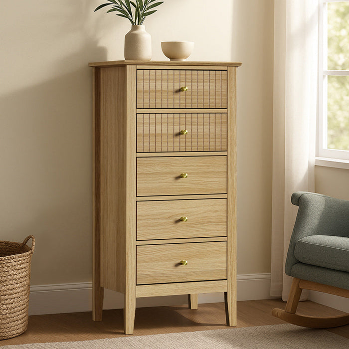 Centrum Nuovo 5 or 6  Drawer Tallboy Dresser | Modern Bedroom Storage Unit Cabinet