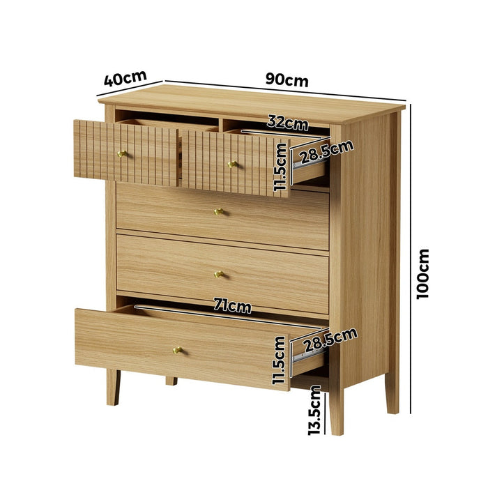 Centrum Nuovo 5 or 6  Drawer Tallboy Dresser | Modern Bedroom Storage Unit Cabinet