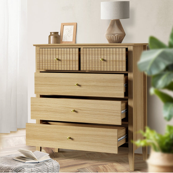Centrum Nuovo 5 or 6  Drawer Tallboy Dresser | Modern Bedroom Storage Unit Cabinet