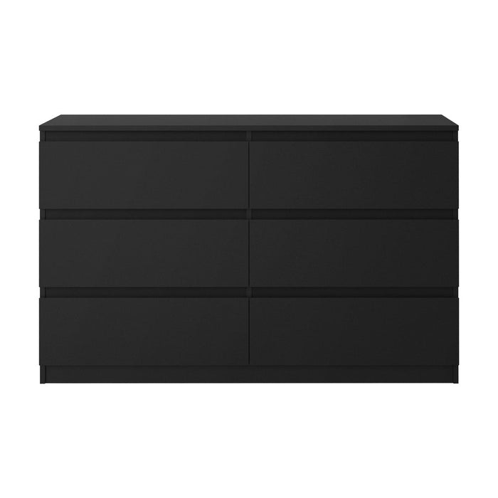 Essenza Modern 6 Chest Of Drawers Storage Cabinet | Elegant Wooden Fingerpull Storage Unit