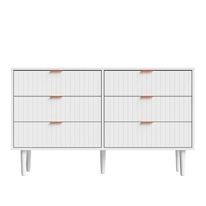 Centrum Bedroom 4 or 6 Chest of Drawers Tallboy Cabinet | Blanco Nuvo Modern Tallboy Storage Cabinet