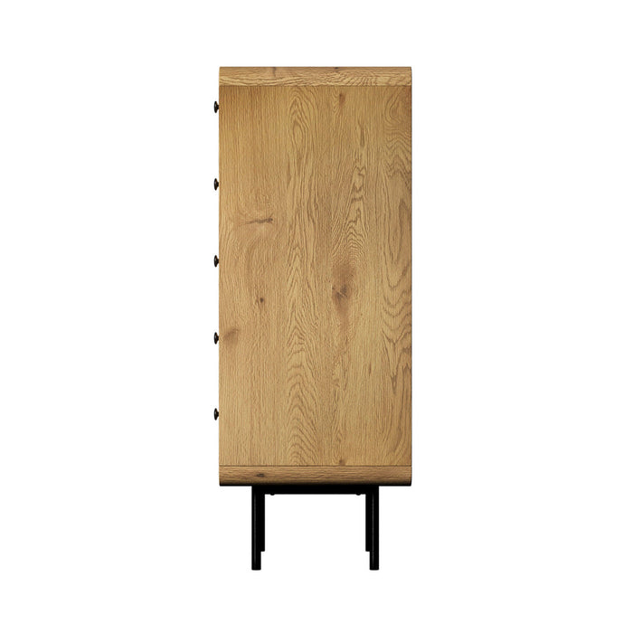 Vesio 5 Draw Modern Dresser Tallboy | 5 Draw Chest Of Drawers Storage Unit