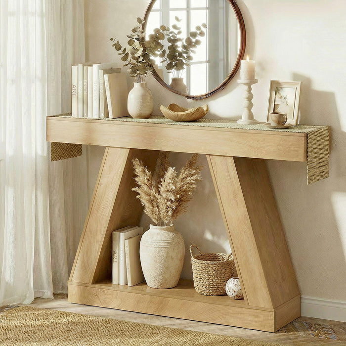 Bergin Modern Minimalist Console Table | 80cm T-Shape Narrow Hallway Entry Table