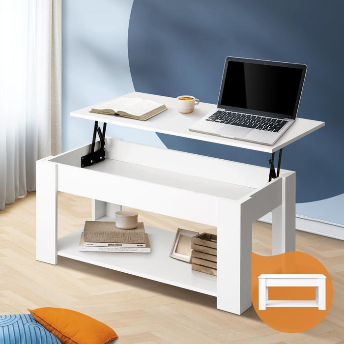 Rialto Lift Up Top Coffee Table with Extra Storage Space | Two In One Modern Coffee Table