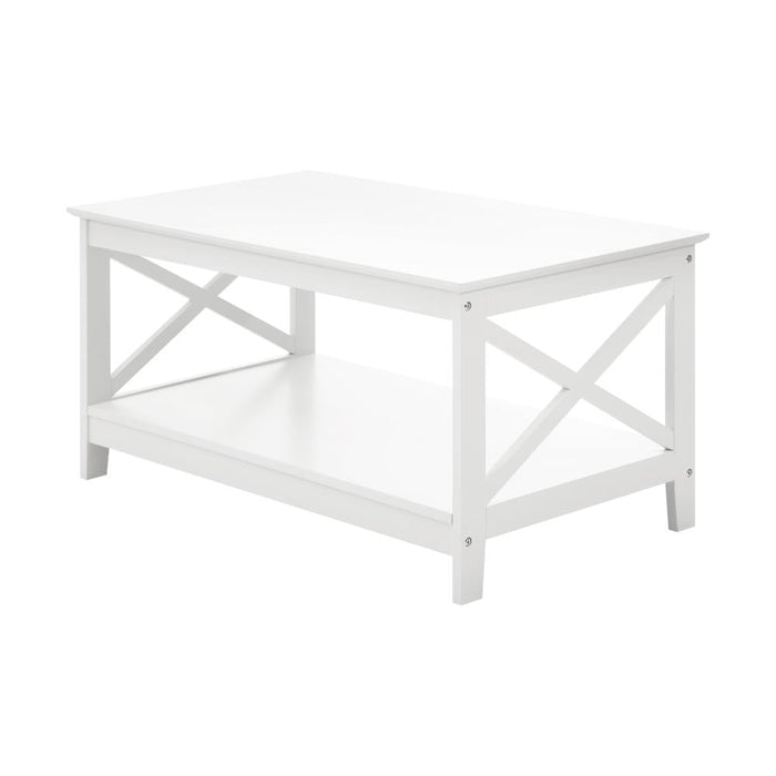 Palermo X-Beam 2 Tier Wooden Coffee Table | Modern Versatile Coffee Table