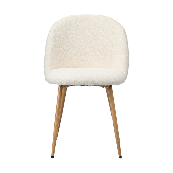 Set of Two Teddy Lilo Boucle Fabric Dining Chairs | Premium Boucle Fabric Dining Chair Set