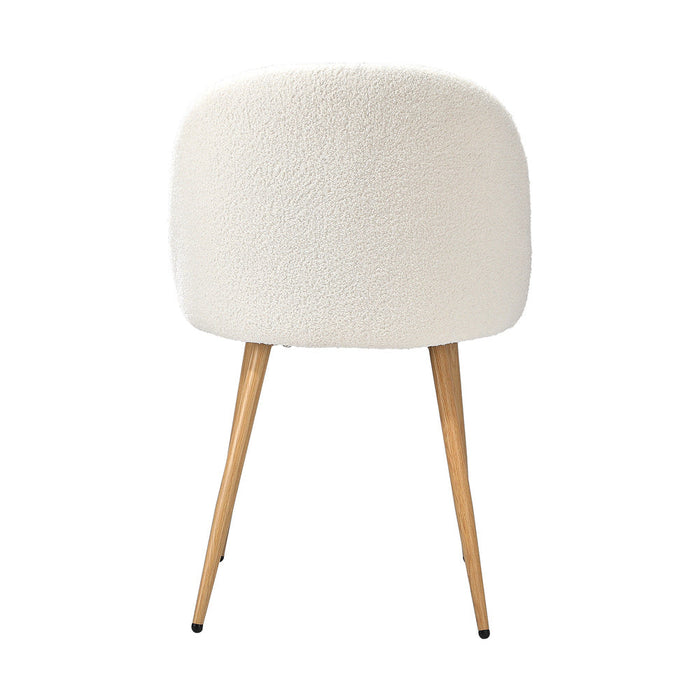 Set of Two Teddy Lilo Boucle Fabric Dining Chairs | Premium Boucle Fabric Dining Chair Set