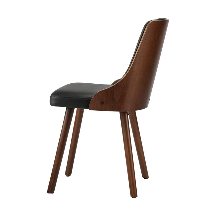 Set of 2 Gianni Deluxe Padded Dining Room Chairs | Wooden Back Padded Modern Dining Chairs