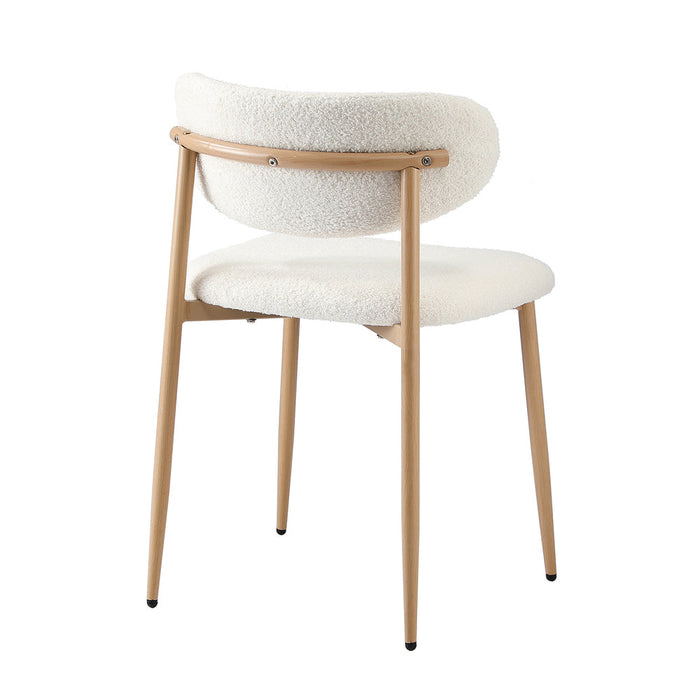 Set of Two Lexi Teddy Boucle Fabric Dining Chairs | Premium Boucle or Fabric Dining Chair Set