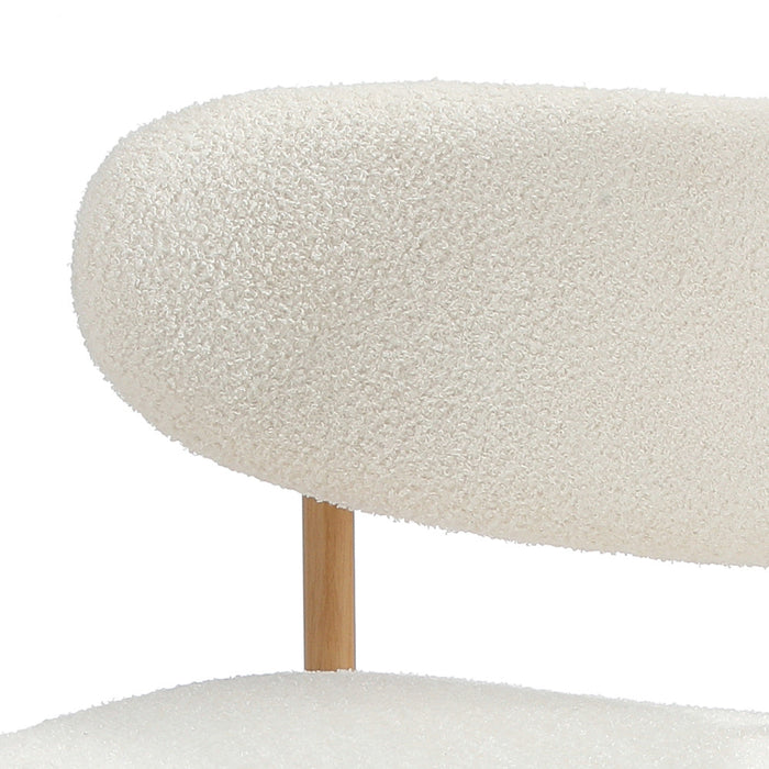 Set of Two Lexi Teddy Boucle Fabric Dining Chairs | Premium Boucle or Fabric Dining Chair Set