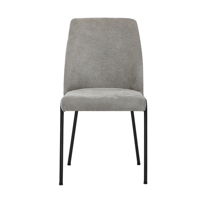 Set of Two Alegro Plush Chenille Fabric Dining Chairs | Premium Soft Touch Fabric Dining Chair Set