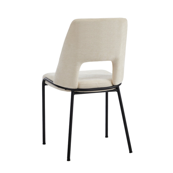 Set of Two Aspire Plush Chenille Fabric Dining Chairs | Premium  Fabric Dining Chair Set