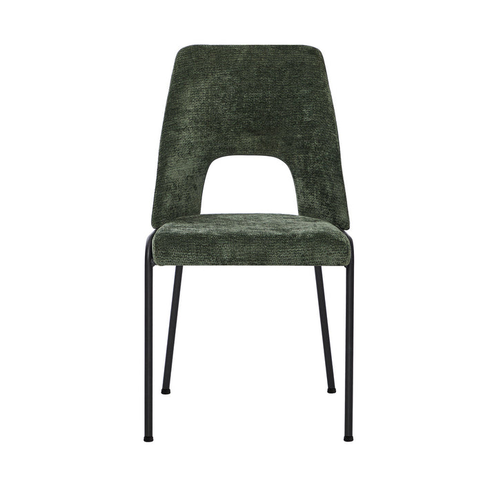 Set of Two Aspire Plush Chenille Fabric Dining Chairs | Premium  Fabric Dining Chair Set