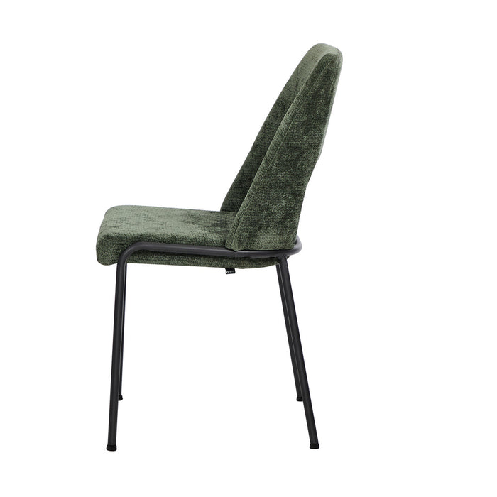 Set of Two Aspire Plush Chenille Fabric Dining Chairs | Premium  Fabric Dining Chair Set