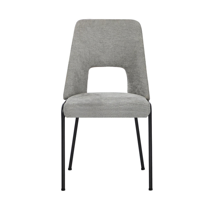 Set of Two Aspire Plush Chenille Fabric Dining Chairs | Premium  Fabric Dining Chair Set