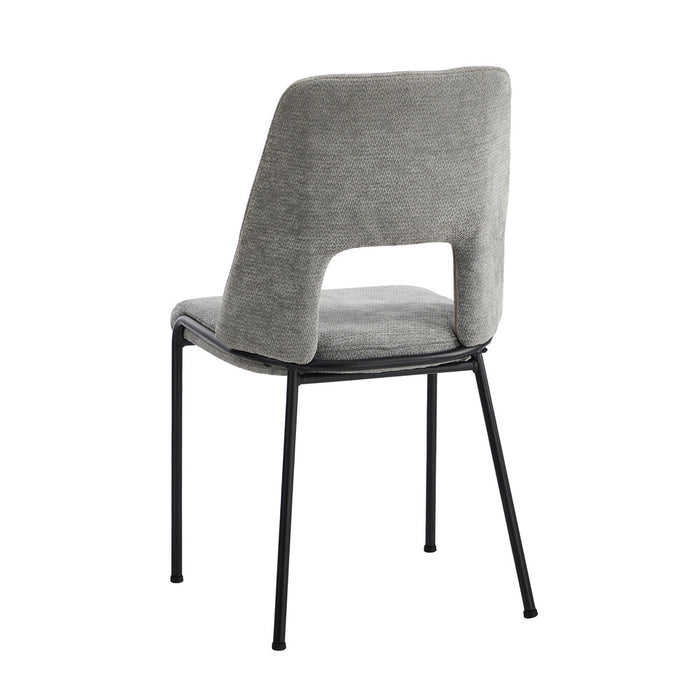 Set of Two Aspire Plush Chenille Fabric Dining Chairs | Premium  Fabric Dining Chair Set