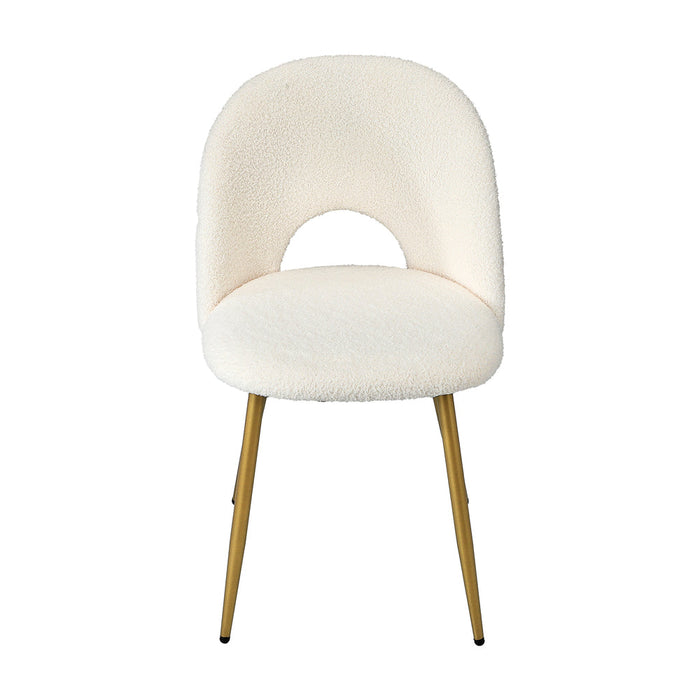 Set of Two Teddy Lilo Boucle Fabric Dining Chairs | Premium Boucle Fabric Dining Chair Set