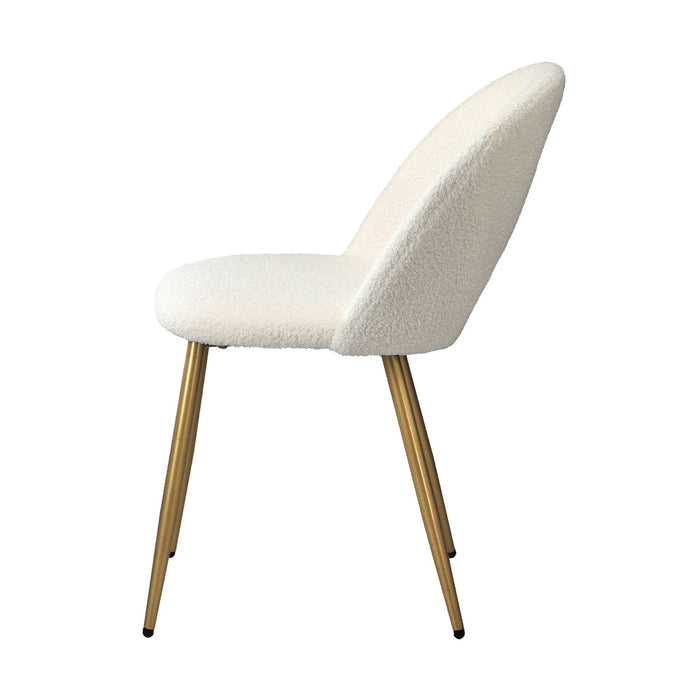 Set of Two Teddy Lilo Boucle Fabric Dining Chairs | Premium Boucle Fabric Dining Chair Set