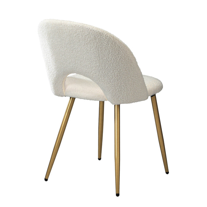 Set of Two Teddy Lilo Boucle Fabric Dining Chairs | Premium Boucle Fabric Dining Chair Set