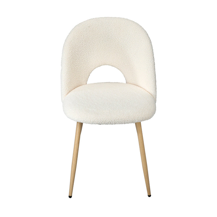 Set of Two Teddy Lilo Boucle Fabric Dining Chairs | Premium Boucle Fabric Dining Chair Set