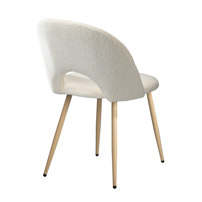 Set of Two Teddy Lilo Boucle Fabric Dining Chairs | Premium Boucle Fabric Dining Chair Set