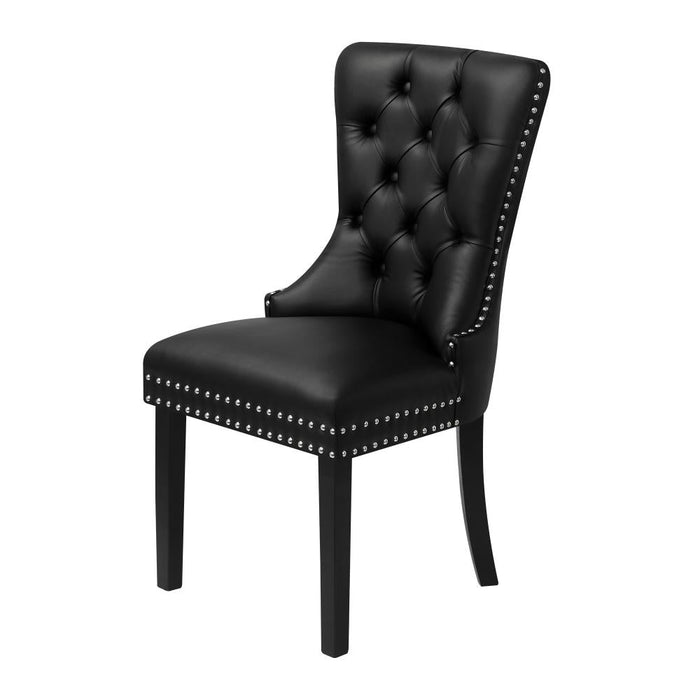 Set of Two Amelia Velet Soft Tufted Dining Chairs | French Provincial Plush Dining Chair Set