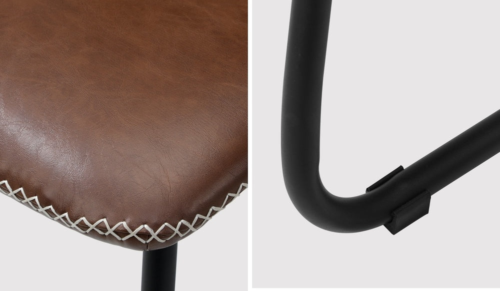 Set of 2 Sorrento PU Leather Soft Padded Dining Room Chairs | Slim PU Leather Modern Dining Chairs Set | 2 Colours