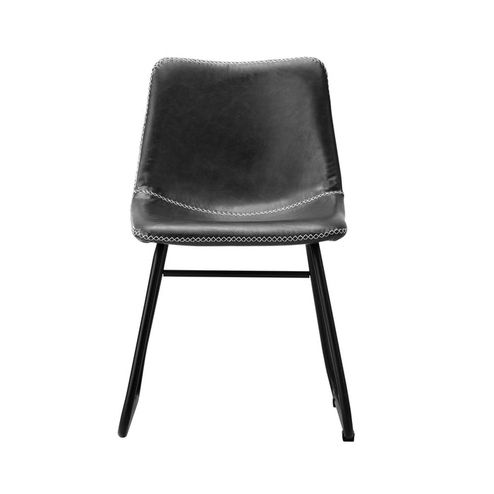 Set of 2 Sorrento PU Leather Soft Padded Dining Room Chairs | Slim PU Leather Modern Dining Chairs Set | 2 Colours
