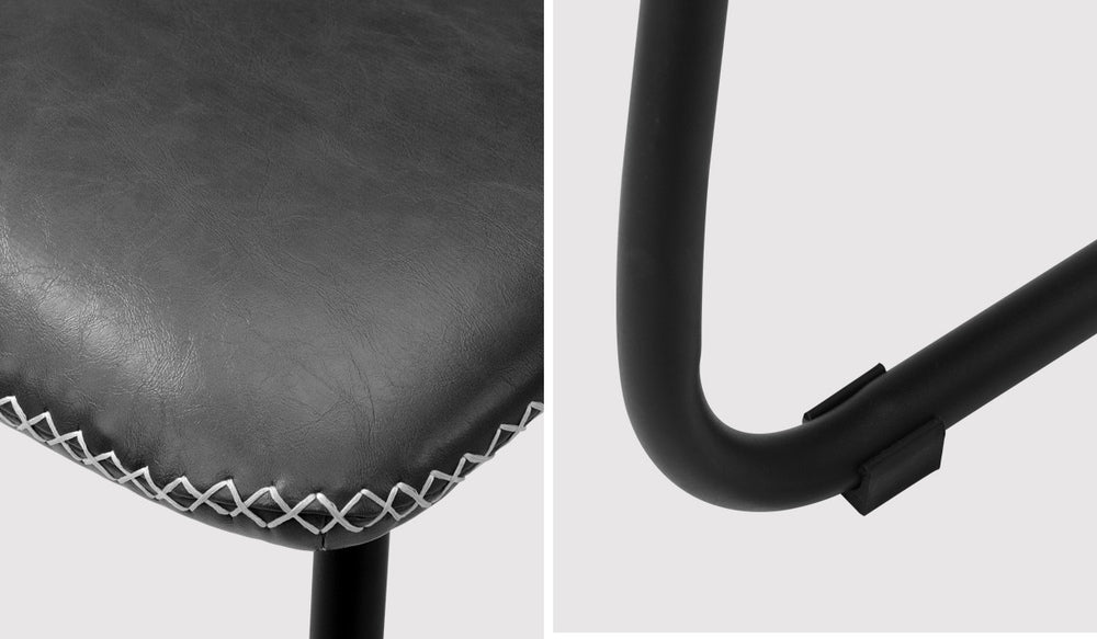 Set of 2 Sorrento PU Leather Soft Padded Dining Room Chairs | Slim PU Leather Modern Dining Chairs Set | 2 Colours