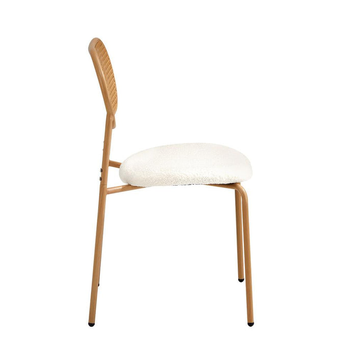 Set of Two Rearo Vintage Wooden Rattan Dining Chairs | Stylish Retro Wooden Kitchen Dining Chairs