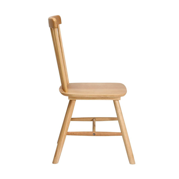 Set of Two Amolfo Designer Dining Chairs | Retro Style Wooden Variety Dining Chairs