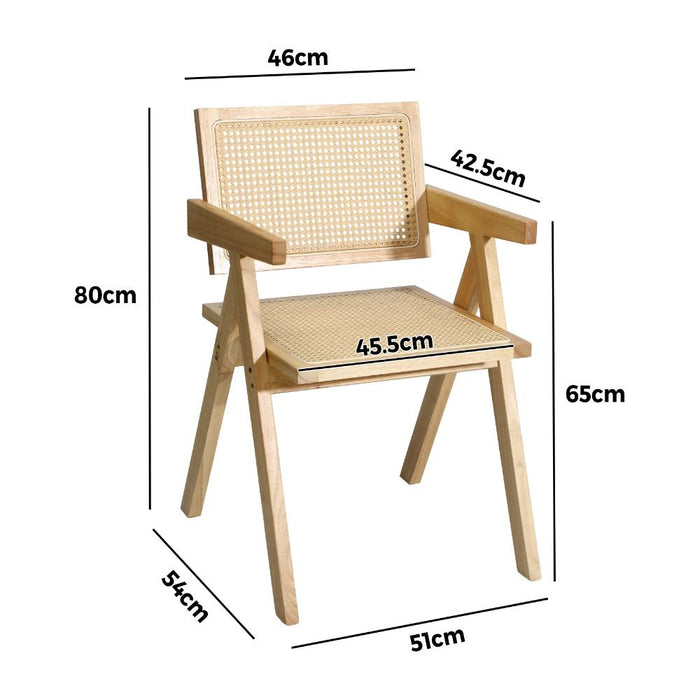 Set of Two Amolfo Designer Dining Chairs | Retro Style Wooden Variety Dining Chairs