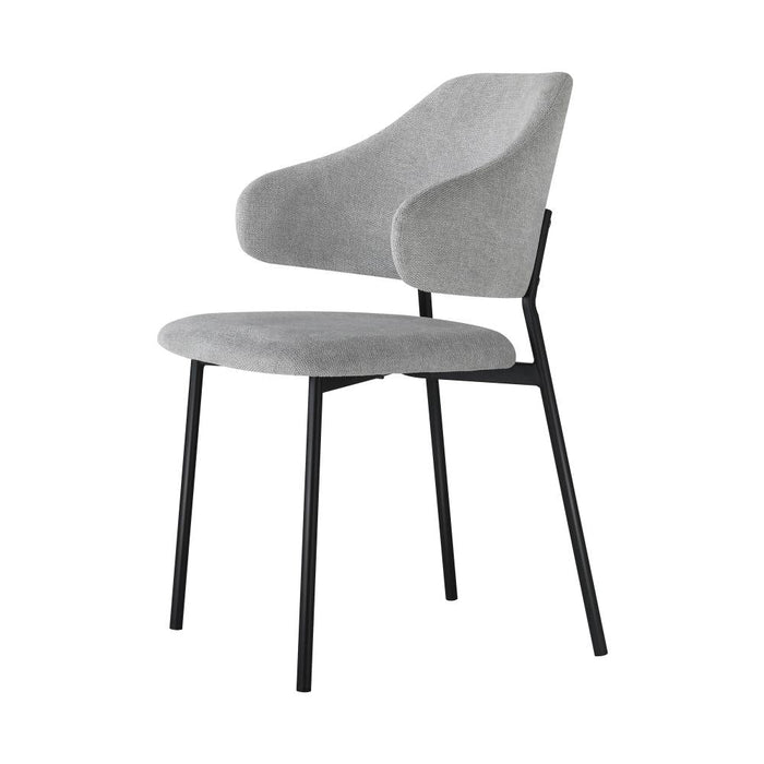 Set of Two Sierra Luxe Winged Boucle Fabric Dining Chairs | Premium Boucle or Fabric Dining Chair Set