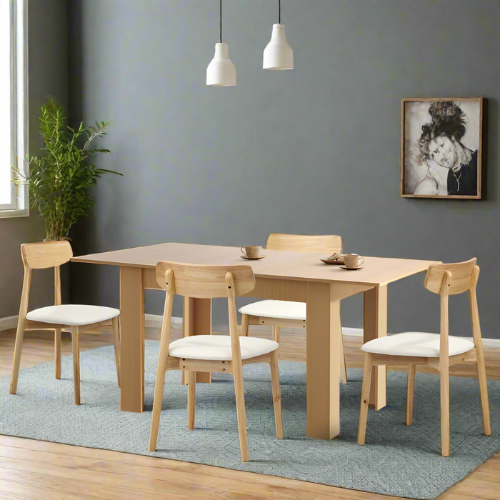 Orebello Extendable 120-160cm Dining Table Set | 5-7 Seater Premium Modern Dining Table Set