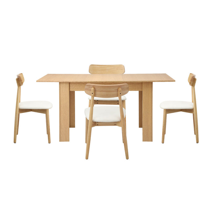 Orebello Extendable 120-160cm Dining Table Set | 5-7 Seater Premium Modern Dining Table Set
