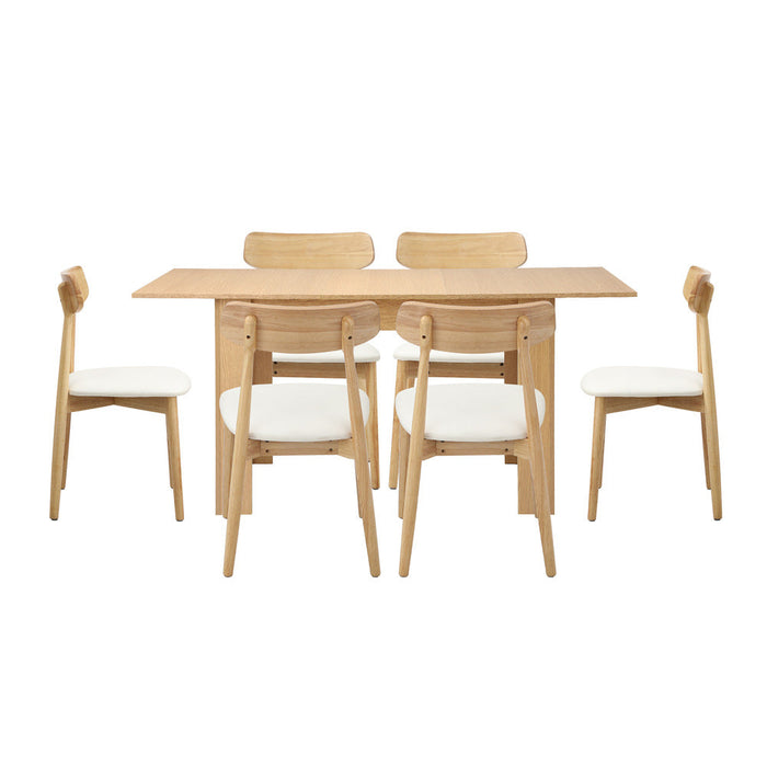 Orebello Extendable 120-160cm Dining Table Set | 5-7 Seater Premium Modern Dining Table Set