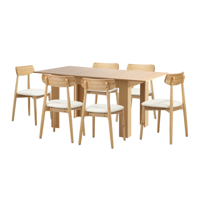 Orebello Extendable 120-160cm Dining Table Set | 5-7 Seater Premium Modern Dining Table Set