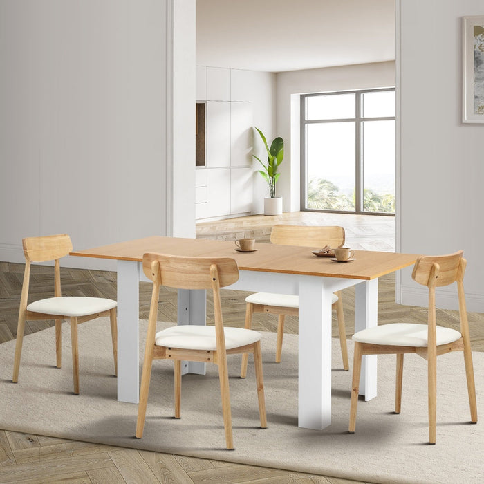 Orebello Extendable 120-160cm Dining Table Set | 5-7 Seater Premium Modern Dining Table Set