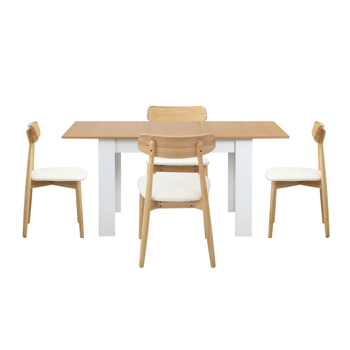 Orebello Extendable 120-160cm Dining Table Set | 5-7 Seater Premium Modern Dining Table Set