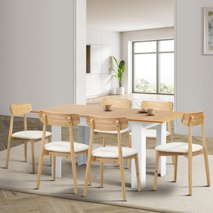 Orebello Extendable 120-160cm Dining Table Set | 5-7 Seater Premium Modern Dining Table Set