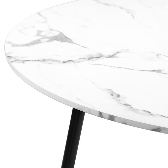 Peruzzi Sivo 5pc Dining Table Set | Premium Modern Dining Table Marble Style Top